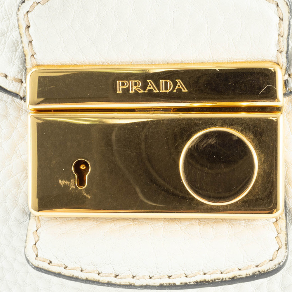 Prada Handbag BT0962 Leather White Women's Shoulder Bag PRADA - Picture 9 of 16